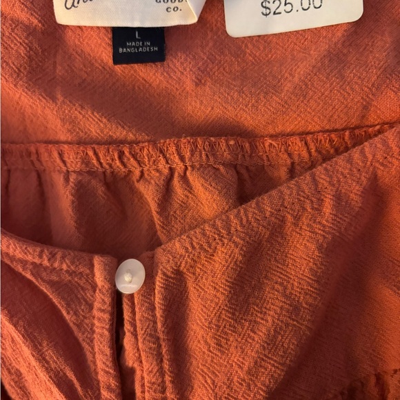 Universal Thread Rust Button-Down Midi Dress - Picture 3 of 4